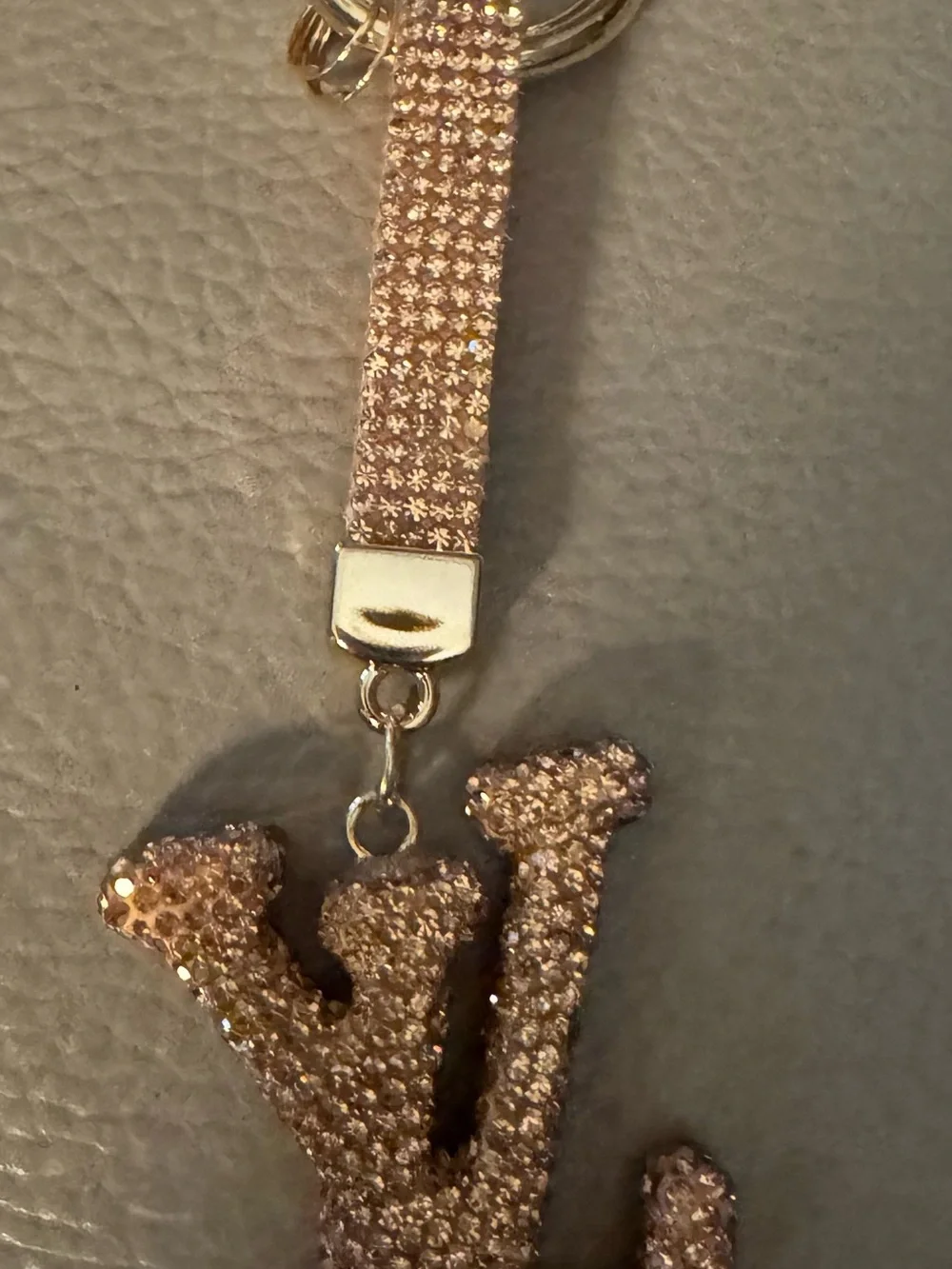 Designer-Inspired Crystal Logo Keychain,Black, Silver, Rose Gold. $12 each/2/$20